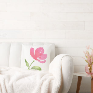 Coussin Aquarelle rose Fleur 3