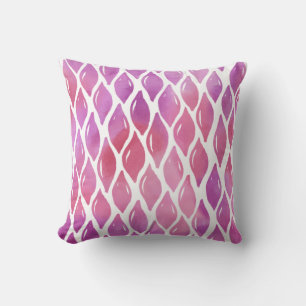 Coussin Aquarelle rose goutte motif