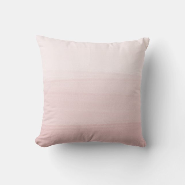 Coussin Aquarelle rose pâle Ombré (Recto)