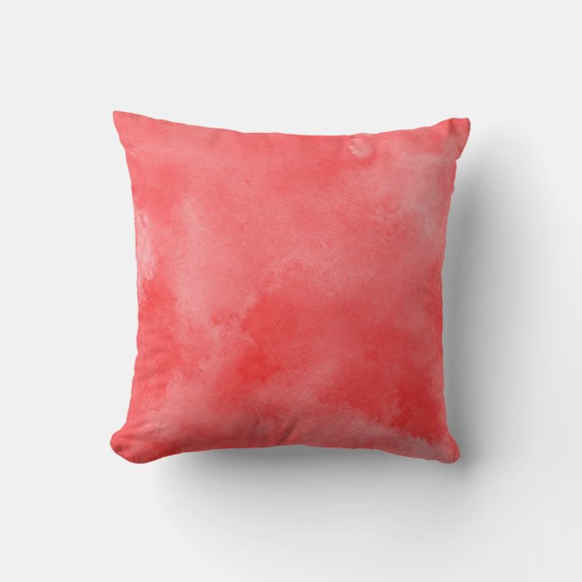 Coussin Aquarelle rouge, Accent artistique (Recto)