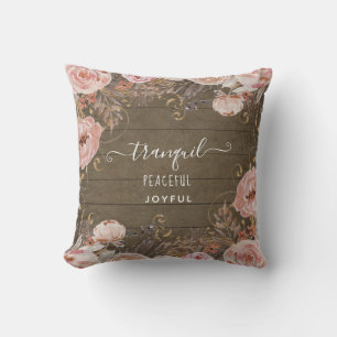Coussin Aquarelle russe florale paisible et joyeux