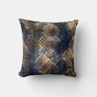 Coussin Aquarelle Sauvage Snakeskin Design transparent