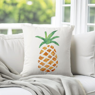 Coussin Aquarelle tropicale ananas