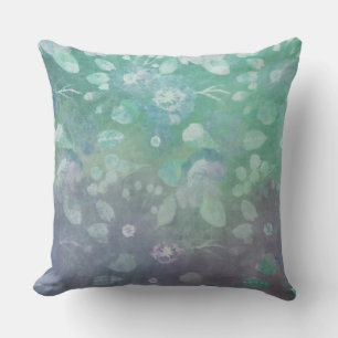 Coussin Aquarelle Turquoise et violette