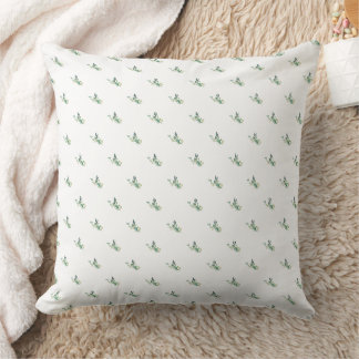 Coussin Aquarelle Vert Feuilles Floral sans couture Motif