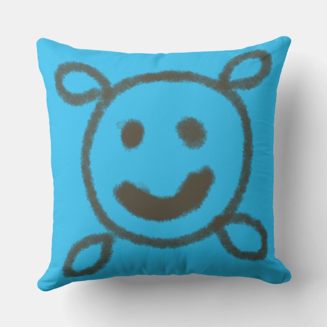 Coussin Aquarelle verte simple abstrait ajouter le logo te (Verso)