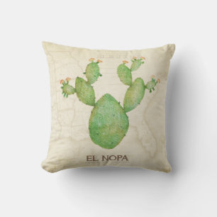 Coussin Aquarelle vintage de cactus