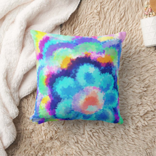 Coussin Aquarelles florales colorées (Couverture)