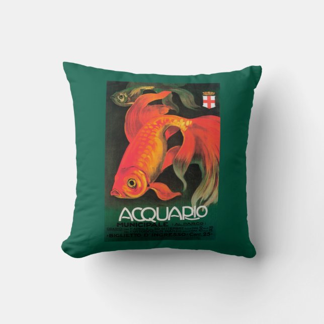 Coussin Aquarium et affiche promotionnelle de parc (Recto)