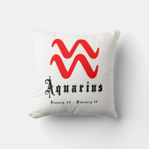 Coussin Aquarius, Horoscope, zodiaque, astrologie