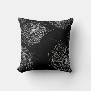 Coussin Araignée Black and White Stripe Thlow Pillow