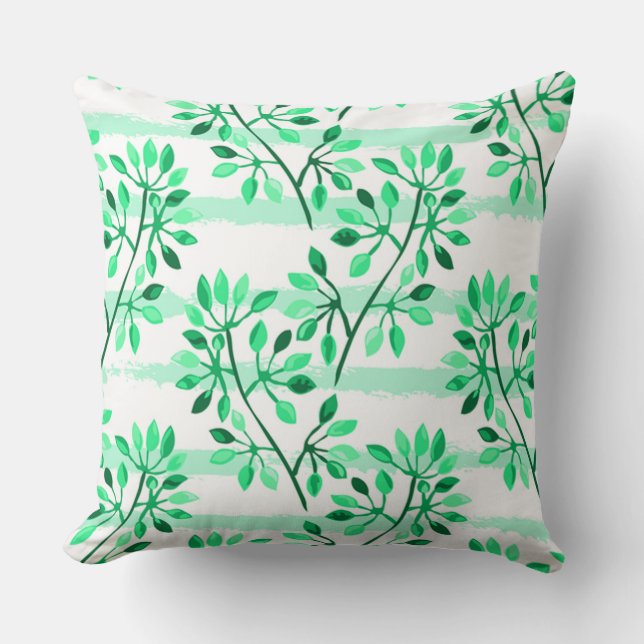 Coussin Arborescence avec feuilles (Recto)
