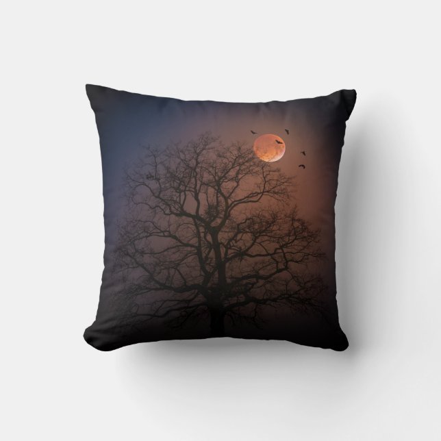 Coussin Arborescence et Pleine lune (Recto)