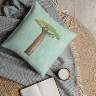 Coussin Arbre Baobab aquarelle