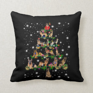 Coussin Arbre De Noël Allemand Couvert De Flamme De Flamm