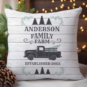 Coussin Arbre de Noël de Ferme de Famille Ferme de Maison