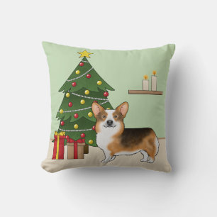 Coussin Arbre de Noël du Tri Pembroke Welsh Corgi roux