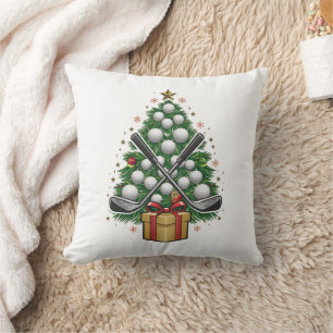 Coussin Arbre de Noël Équipement de Golf Noël Golf