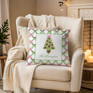 Coussin Arbre de Noël léopard Prépa Aquarelle
