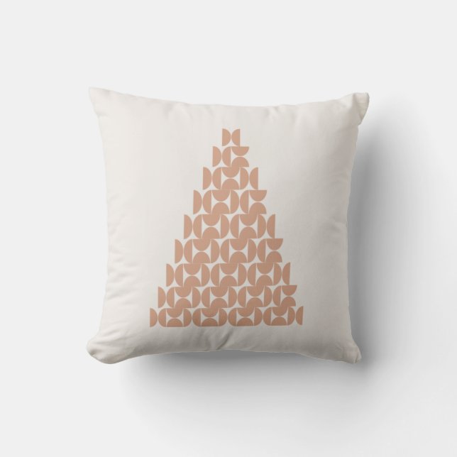 Coussin Arbre de Noël Mi-Siècle moderne Beige (Recto)