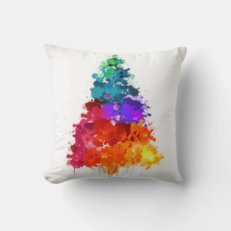 Coussin Arbre de Noël, Peinture, Couleurs primaires