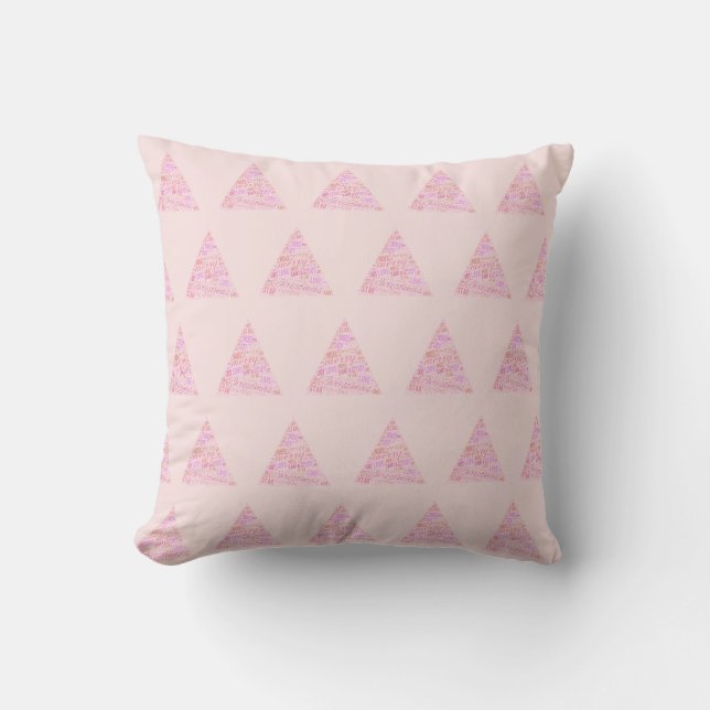 Coussin Arbre de Noël rose (Recto)