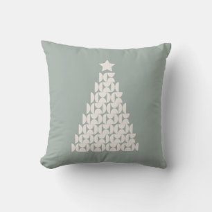Coussin Arbre de Noël vert Sage