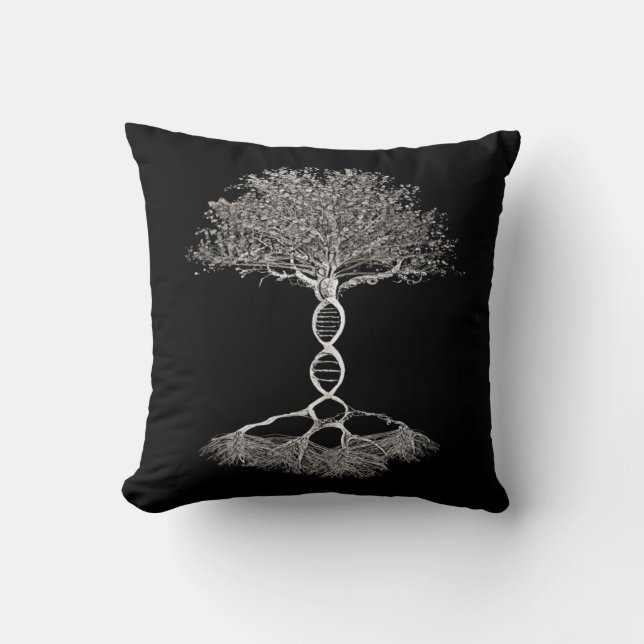 Coussin Arbre de vie et ADN Double brin hélix = (Recto)