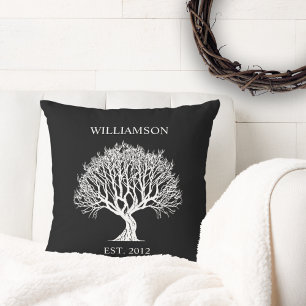 Coussin Arbre Généalogique Monochrome 