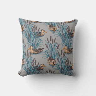 Coussin arbre noir transparent avec motif de fleurs coloré
