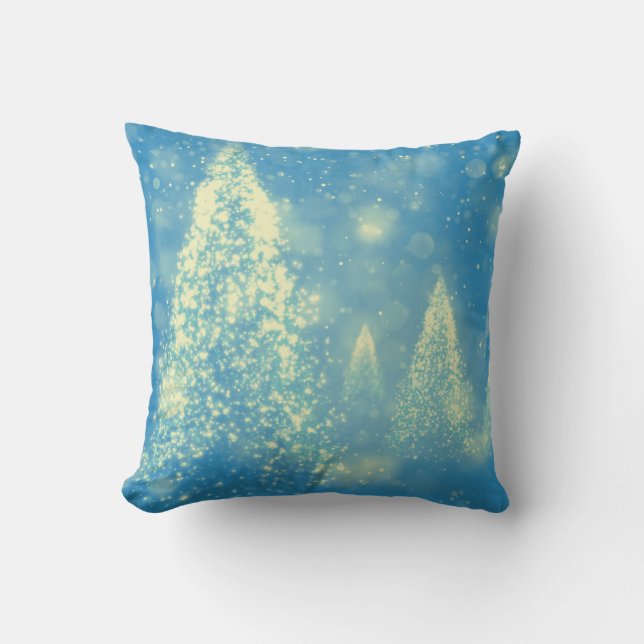 Coussin Arbres de Noël magiques (Recto)