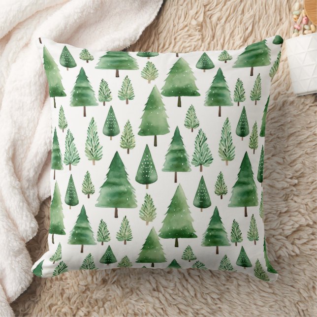 Coussin Arbres de Noël verts (Couverture)