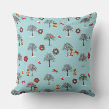 Arbres en hiver et décorations de Noël