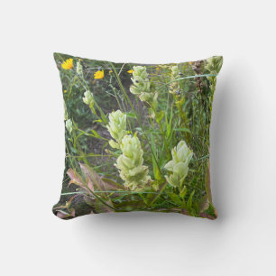 Coussin Arbutus fleur sauvage et pinceau indien 2 faces
