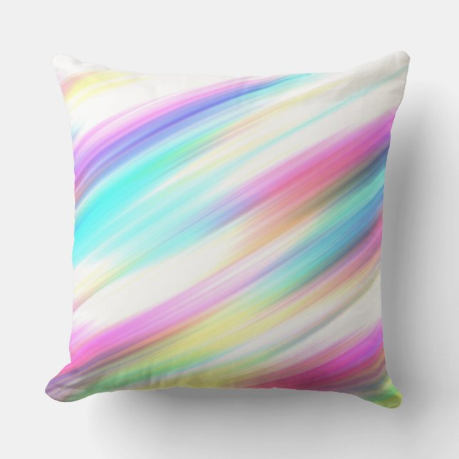 Coussin Arc-en-ciel Abstrait (Recto)