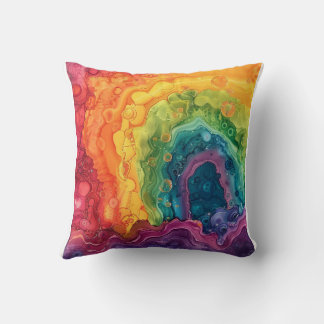 Coussin Arc-en-ciel Art Abstrait 2