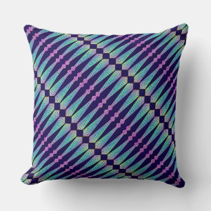 Coussin Arc-en-ciel bleu Designer Diagonal 