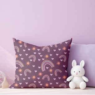 Coussin Arc-en-ciel et soleil