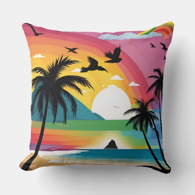 Coussin Arc-en-ciel grand (Recto)