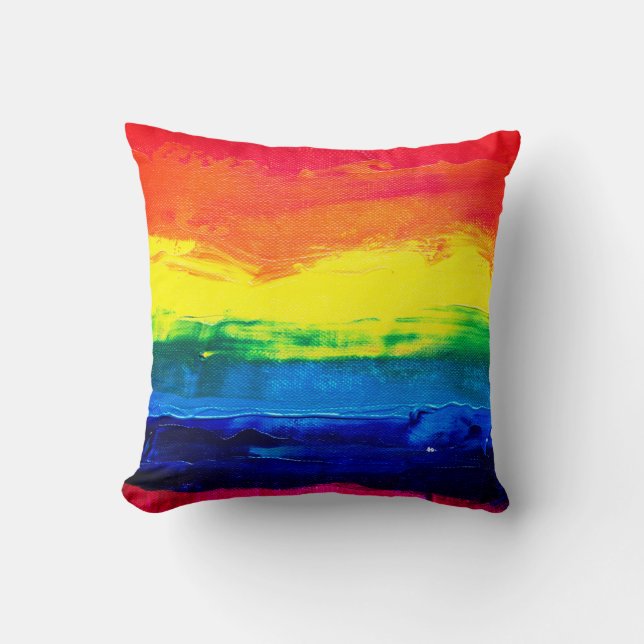 Coussin Arc en ciel horizontal (Recto)