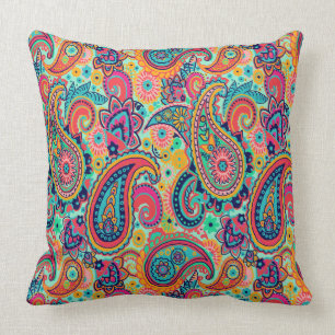 Coussin Arc-en-ciel lumineux Paisley