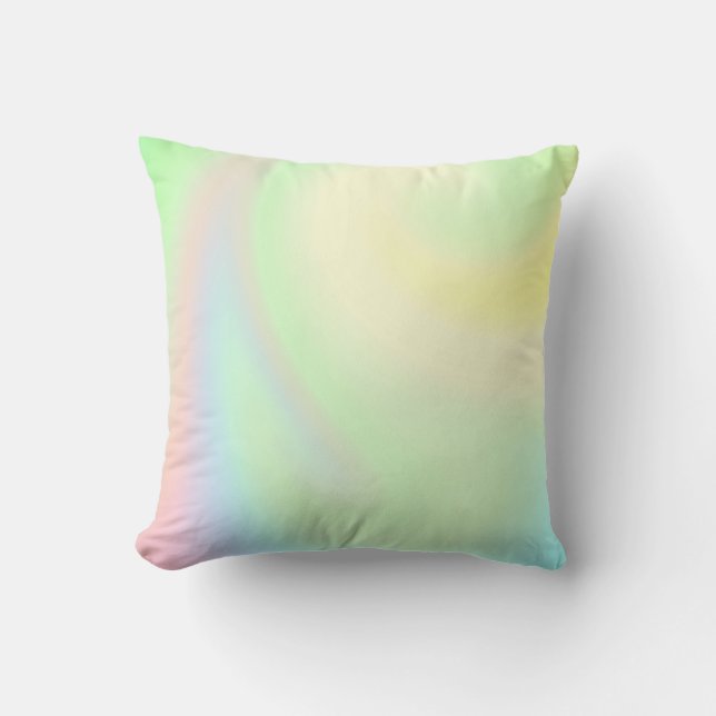 Coussin Arc-en-ciel pastel de couleur (Recto)