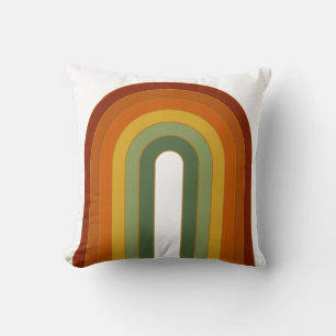 Coussin Arc-en-ciel rétro muet