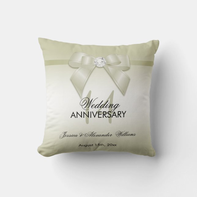 Coussin Arc en ivoire de gemme et 14ème anniversaire de (Recto)