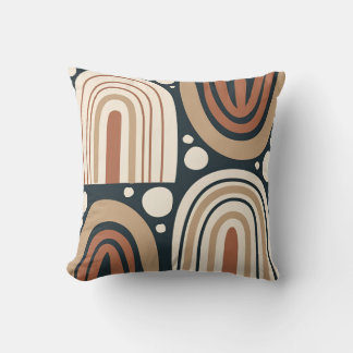 Coussin Arches et lignes Abstraites Boho Jeter l'oreiller