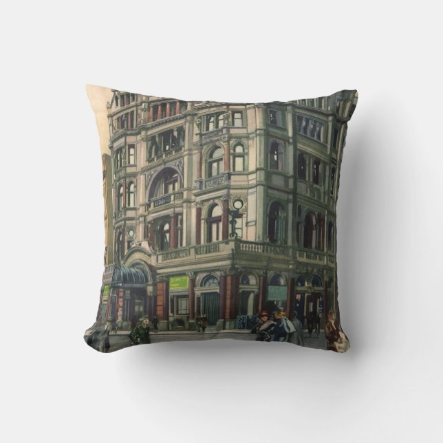 Coussin Architecture Ancienne Hôtel Queens Leicester Squar (Recto)