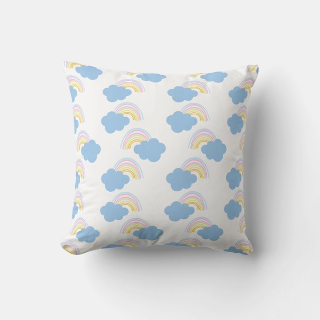 Coussin Arcs-en-ciel Whimiscal Rayons à main dessinés colo (Recto)
