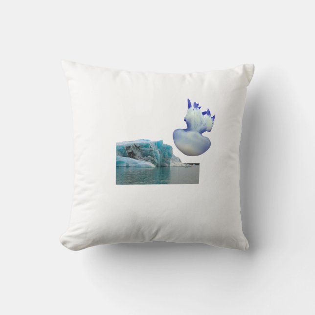 Coussin  Arctic Serenity Pillow – Iceberg and Jellyfish Na (Recto)