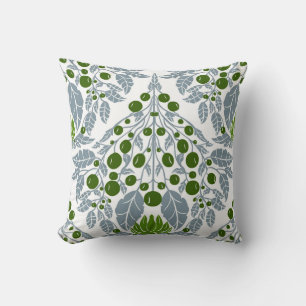 Coussin Ardoise Art nouveau et pétoncle Vintage vert