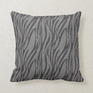 Coussin argenté frais de motif d'impression de